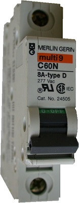 Merlin Gerin 24505 multi-9 C60N 8A Circuit Breaker